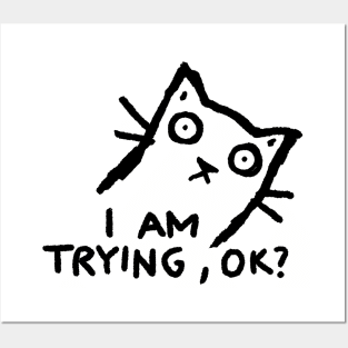 I am trying, ok? Posters and Art